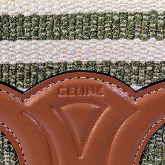 Celine Green Vertical Cabas Triomphe Tote Bag - Picture 9 of 13